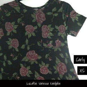 LuLaRoe Carly Dress XS Digital Roses Floral NWT